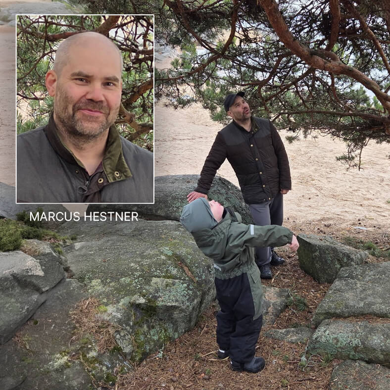 Marcus Hestner och sonen Thor